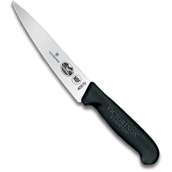 Swiss Army Brands Victorinox 40570 Kitchen Fibrox Pro Chef'S 6In Blade, 10.25In Width At Handle Black VIC-5.2003.15 - main